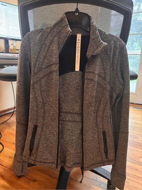 lululemon athletica Heathered Gray Zip-Up Utility Jacket